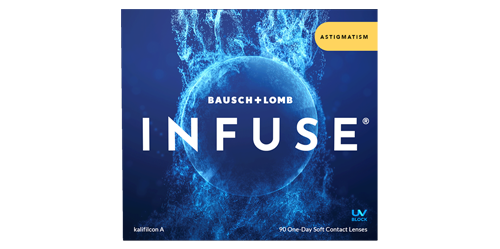 a box of bausch + lomb infuse contact lenses