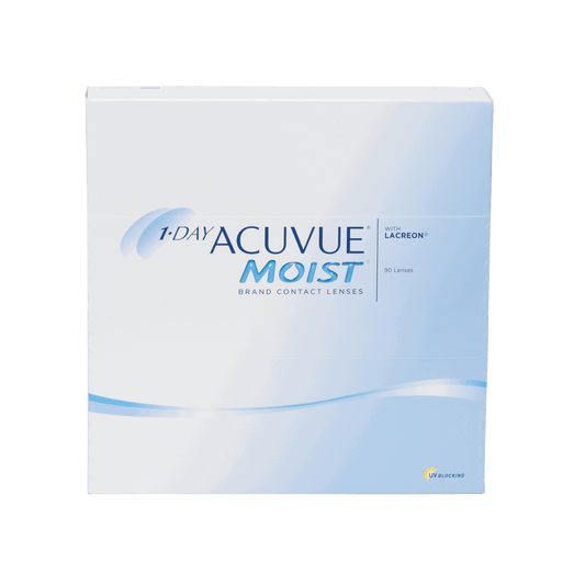a box of acuvue moist brand contact lenses