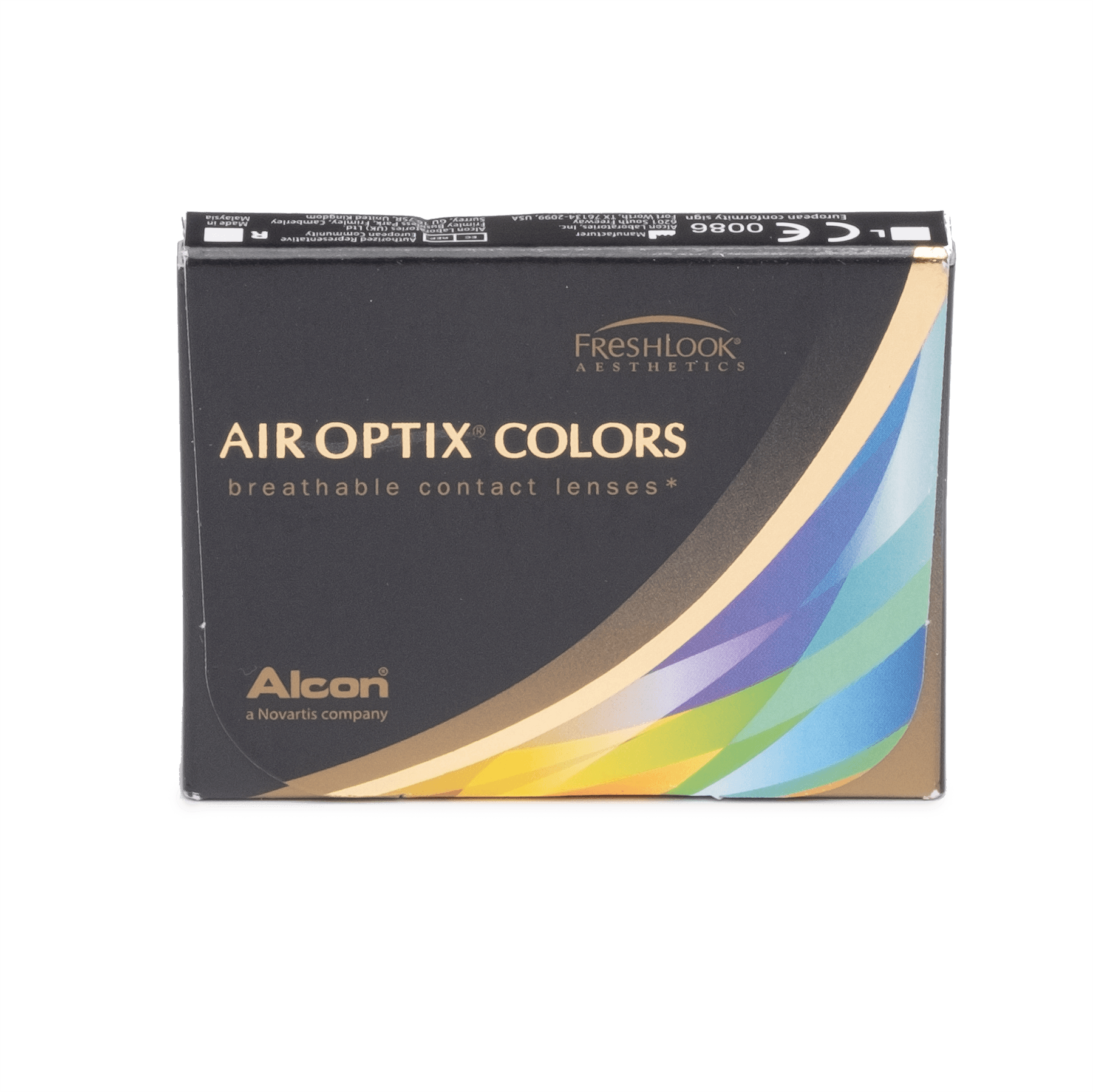 a box of air optix colors contact lenses by alcon