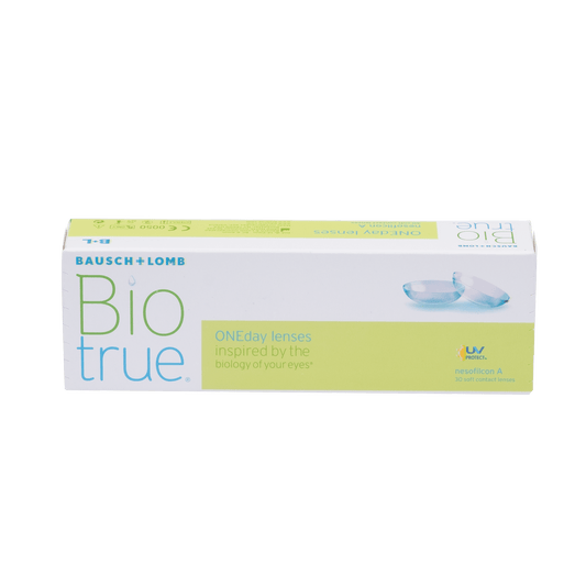 a box of bausch and lomb bio true contacts