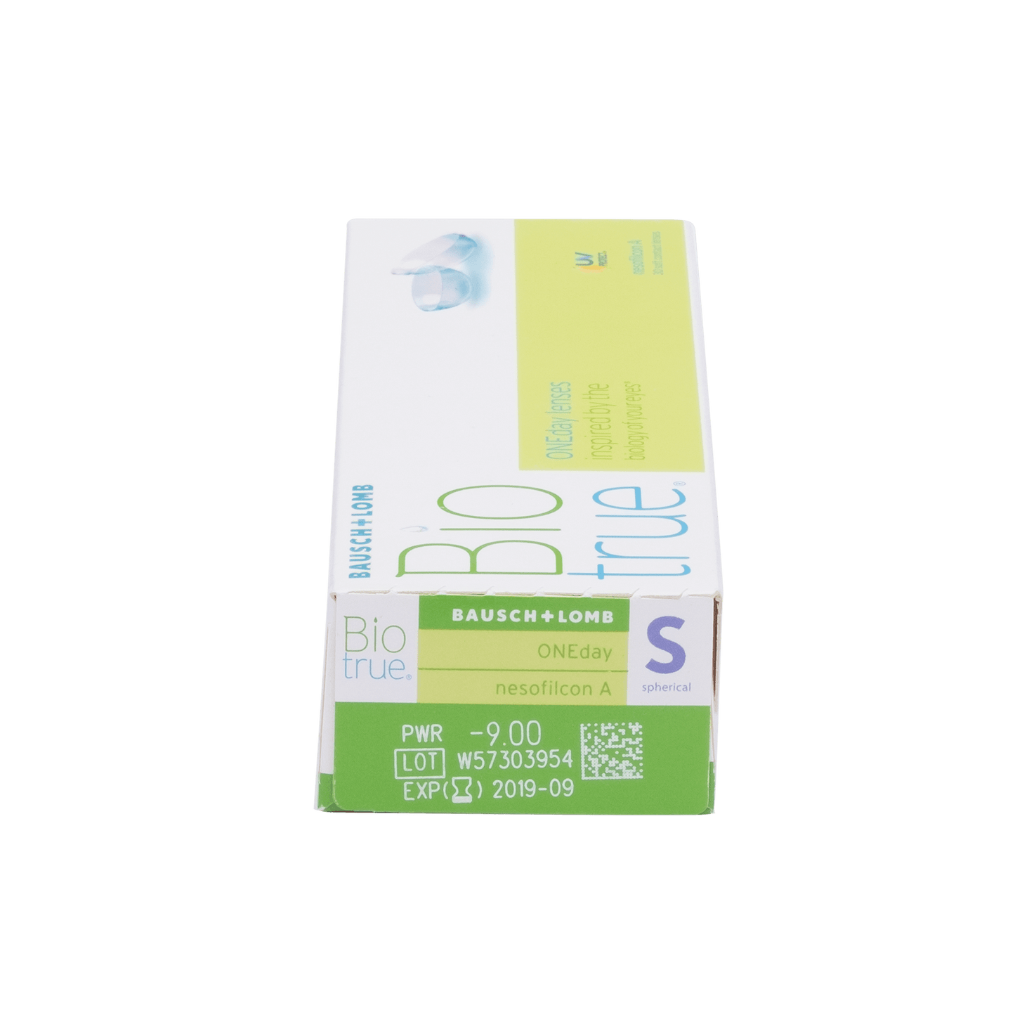 a box of bausch and lomb bio true contact lenses