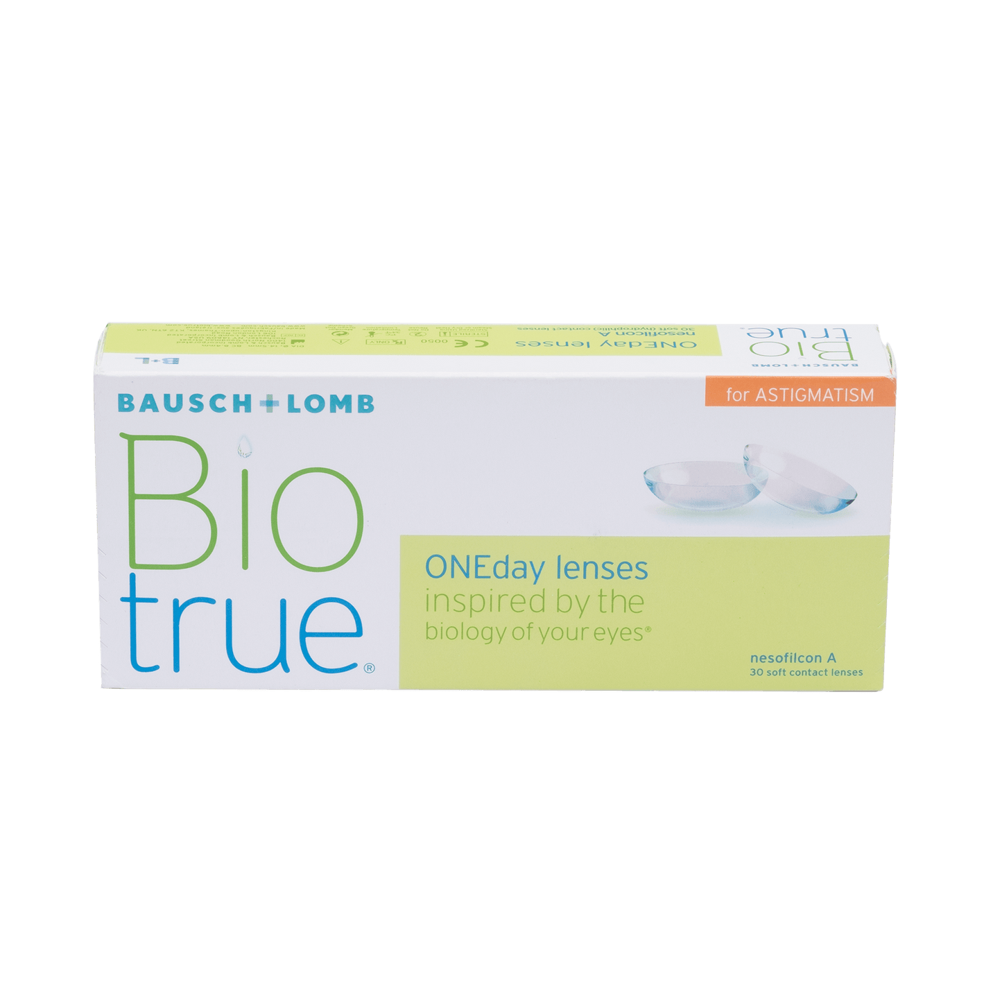 a box of bio true contact lenses for astigmatism