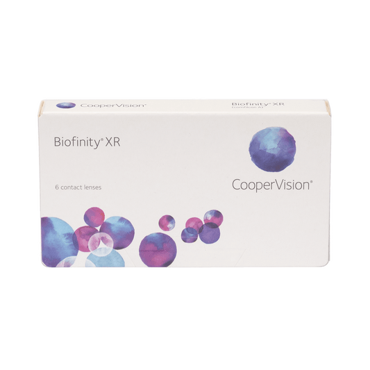 a box of biofinity xr contact lenses by coopervision