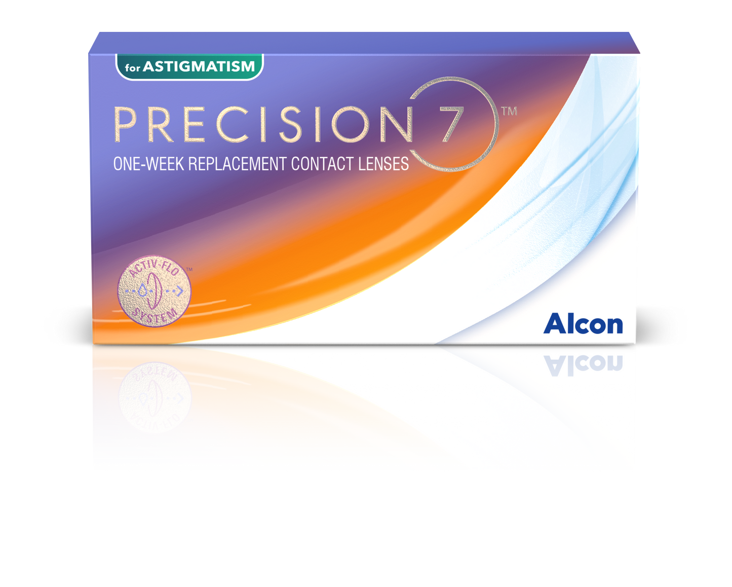 a box of precision 7 contact lenses for astigmatism