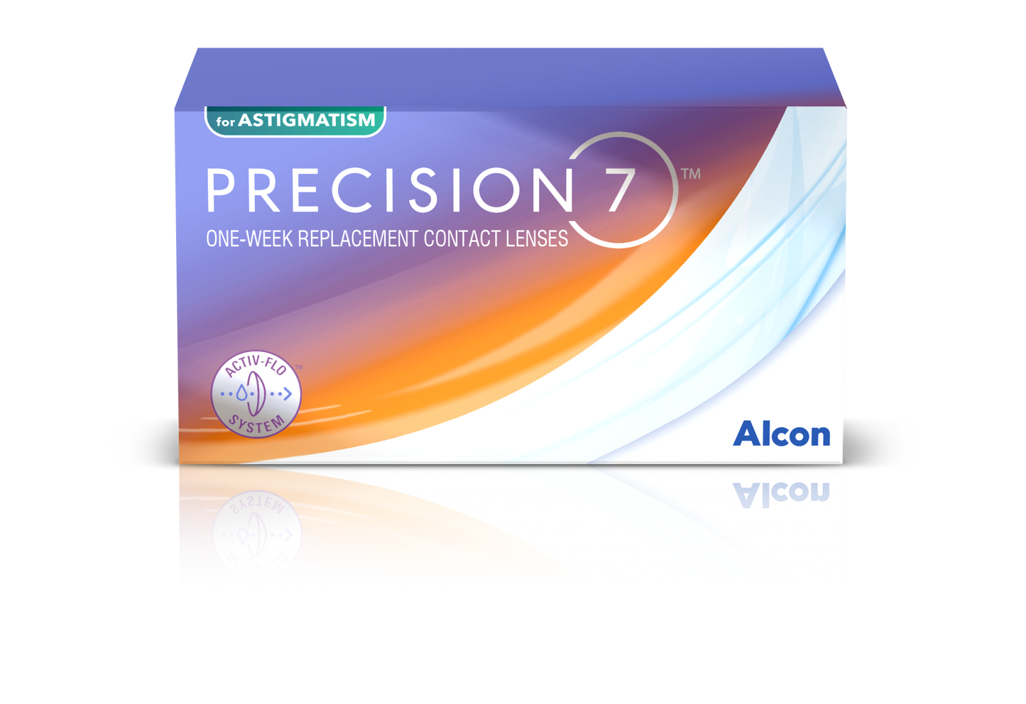a box of precision 7 contact lenses for astigmatism