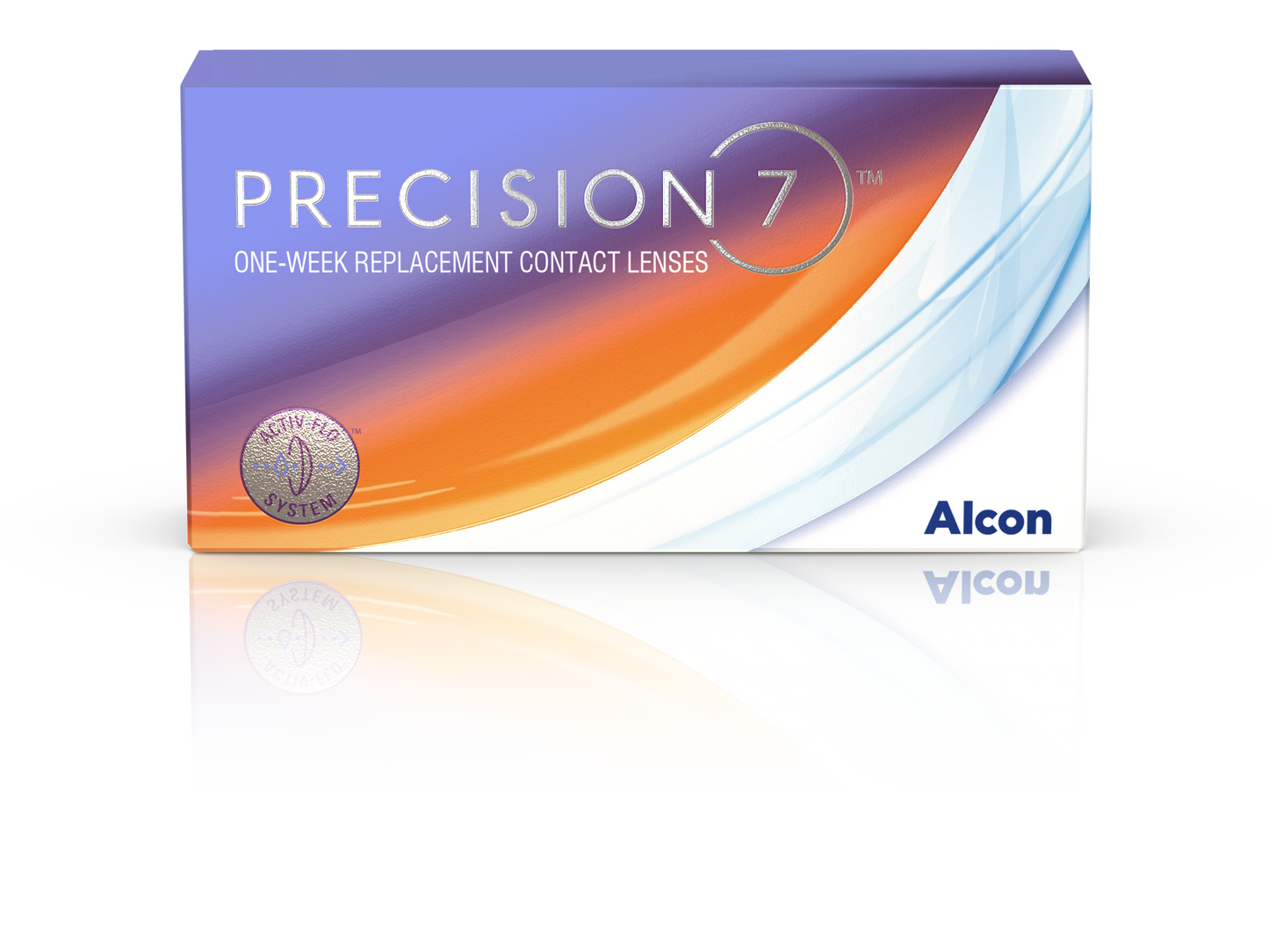 a box of precision 7 contact lenses