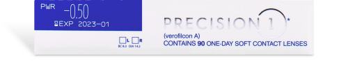 precision 1 contains 90 one day soft contact lenses
