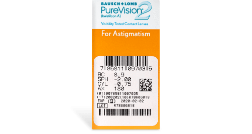 PureVision 2 HD For Astigmatism Contact Lenses Prescription - 6 Pack