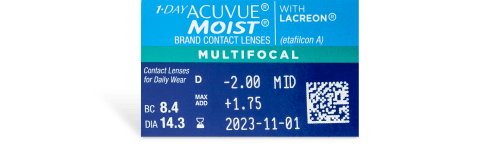 1-Day Acuvue Moist Multifocal Contact Lenses - 30 Pack prescription